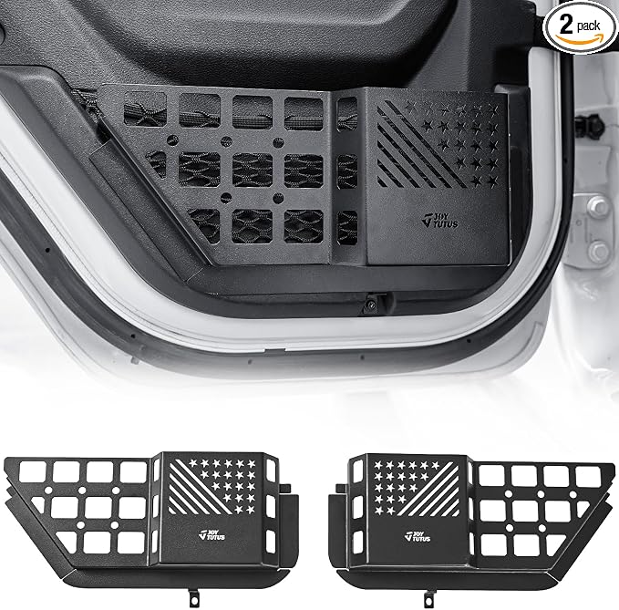 JOYTUTUS Rear Door Pocket Storage Box Compatible with 2018-2023 Wranlger JL Gladiator JT, Door Net Replacement Side Inse