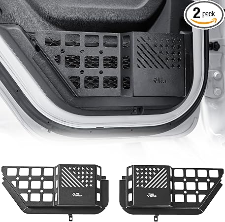 JOYTUTUS Rear Door Pocket Storage Box Compatible with 2018-2023 Wranlger JL Gladiator JT, Door Net Replacement Side Inse
