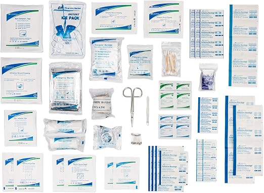 First Aid Kit Refill - 100 Piece - Extra Replacement Supplies for First Aid Kits, Loose Packed Restock Supply Pack