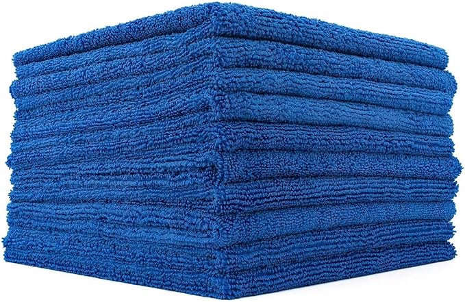 The Rag Company - Edgeless 365 Microfiber Towels (10-Pack) Premium 70/30 Blend, Professional Polishing, Wax Removal, Aut