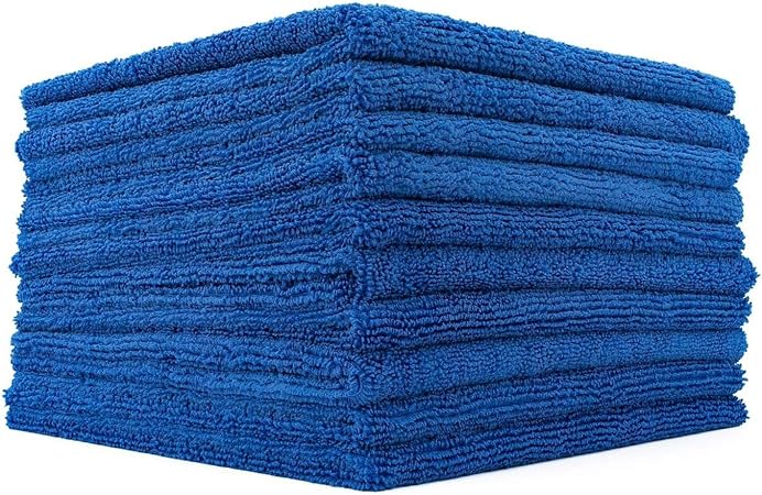 The Rag Company - Edgeless 365 Microfiber Towels (10-Pack) Premium 70/30 Blend, Professional Polishing, Wax Removal, Aut