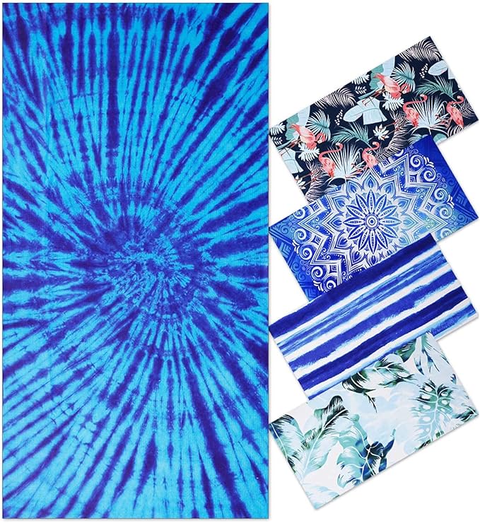 Genovega Oversized Terry Beach Towel 36 x 72 in Soft Extra Large XL Big Pool Towels Adults Clearance Blanket Travel Esse