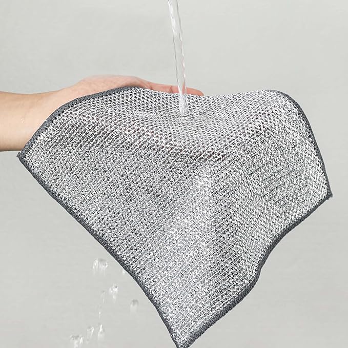 HIC Kitchen Multi-Use Non-Scratch Wire Cleaning Cloths, Set of 6