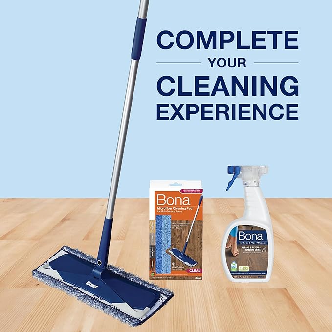 Bona Microfiber Dusting Pad for Multi-Surface Floors - Fits all Bona Mops - Attracts and Picks Up Dust, Pet Hair, and Dirt on Wood, Stone, Tile, Laminate, and Vinyl Floors