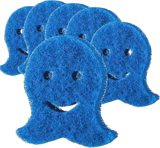 Pet Hair Remover for Laundry, 6PCS Reusable Dog & Cat Hair Remover Tool - Removes Pet Fur, Hair, Lint, Dander from Clothes &Washing Machine. (Blue, Octopus)