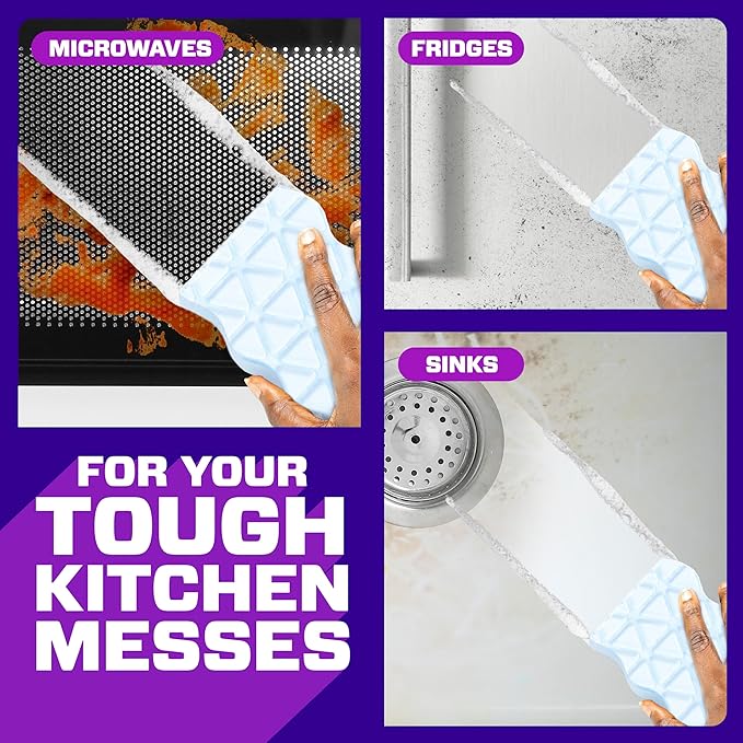Mr. Clean Magic Eraser Foaming Sponge, Kitchen Grease Eraser, Dawn Cleaning Power, Oven Cleaner, Unstopables Fresh, 6ct