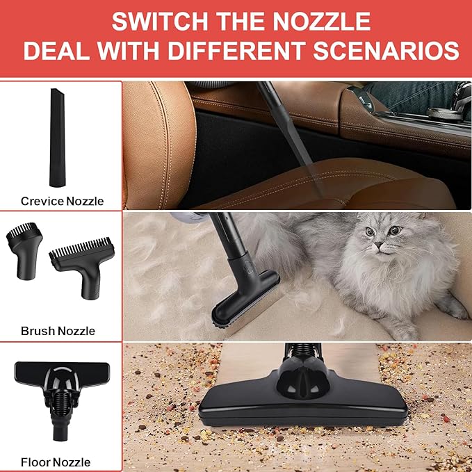 Cordless Vacuum for Milw-auke 18V Battery, Handheld Vacuum Cleaner Stick Vacuum Shop Vac for Home Car Hardwood Floor Carpet with Washable HEPA Filter 125AW(No Battery)