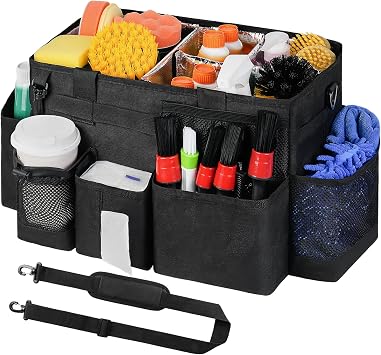 Cleaning Caddy Bag, Car Care Detailing Bag for Auto Vehicle Supplies
