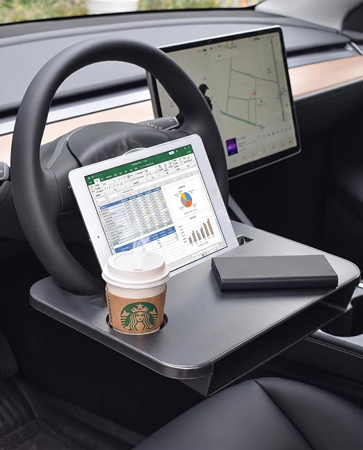 Steering Wheel Tray Compatible with Tesla Model 3/Y, 14-15.5"