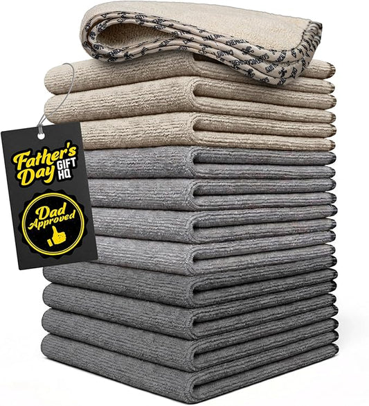 Chemical Guys AllSwipe Multi-Purpose Microfiber Towels for Cars, Microfiber Cleaning Cloth Multi Color Drying Towels Car Detailing for Wash Interior and Glass, 14 x 12 Inch - 12 Pack