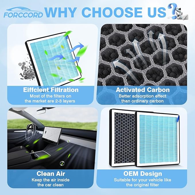 2-Pack UPGRADED HEPA Cabin Air Filter Fits for Jeep Cherokee 19 20 21 (ONLY FIT L4 2.0L/2.4L& V6 3.2L) Activated Carbon Cabin Filter Replace for CF12307(Not fit Grand Cherokee L) Accessories