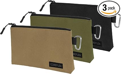 COREFLEX Premium Tool Pouch Zipper Bag, Small Tool Bag, Multipurpose Storage pouch, Heavy duty Flat Bottom Tool bag with