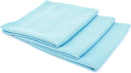 The Rag Company - Standard Waffle Weave Towels, Microfiber Detailing, Window/Glass and Drying, Wax & Polish, Lint-Free, 