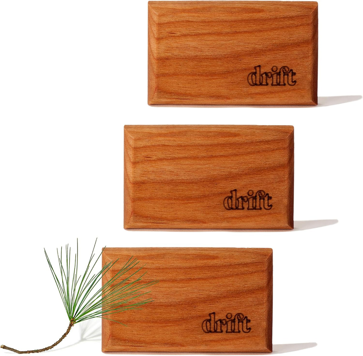Car Air Freshener - The Original Wood Air Freshener - Car Odor Eliminator - Long Lasting Scent - Metal Clip - Essential Oils - Clean Ingredients - Pine Scent 3 Pack Refill - NO CLIP INCLUDED