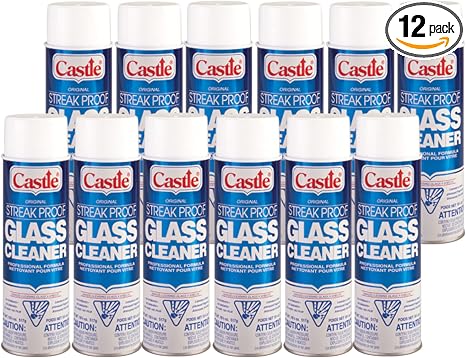 Castle C2003 Streak Proof Glass Cleaner, 12-Pack (Case)