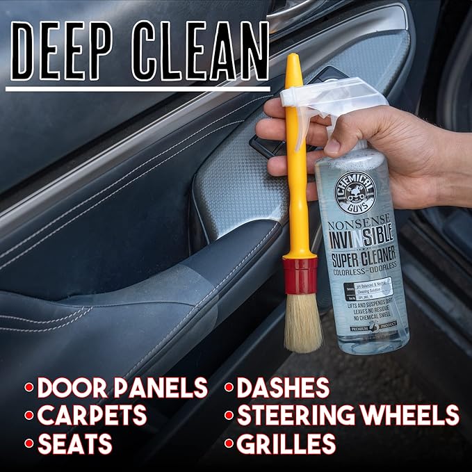 Chemical Guys Nonsense Colorless & Odorless All Surface Cleaner - Interior Cleaner, Safe for Vinyl, Rubber, Plastic, Carpet, and Upholstery, pH Balanced, Residue-Free, Unscented, 1 Gallon (128 fl oz)