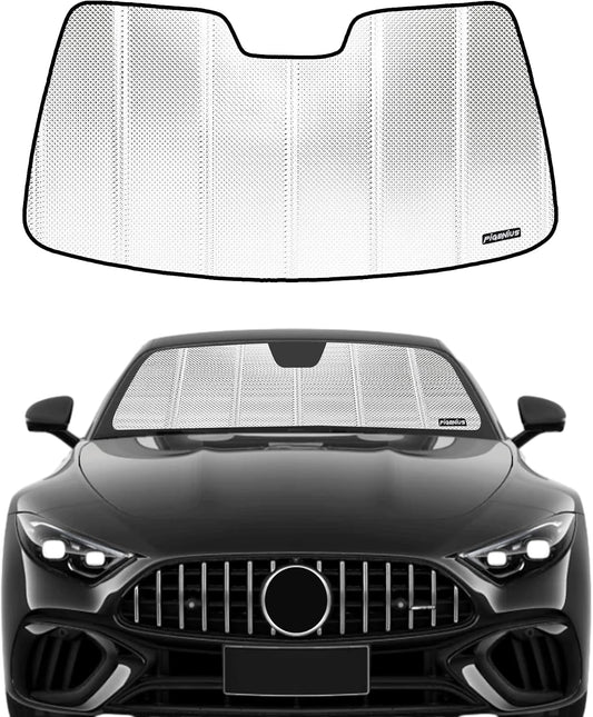 Pigenius Windshield Sun Shade for 2017-2022 Mercedes-Benz C-Class Convertible/Coupe. Front Window Sunshade with Storage Bag