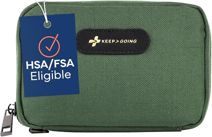 Keep Going Travel First Aid Kit for Kids – 130 Pc. for Car, Purse, Diaper Bag, Backpack, & Suitcase, with Latex-Free Ban