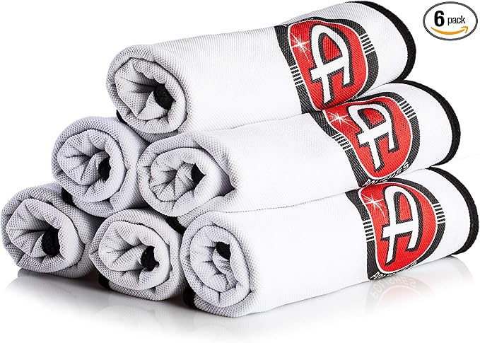 Adam's Polishes Mini Plush Drying Towel (Pack of 6) - Microfiber Cleaning Cloth for Car Detailing, Drying, & Car Wash | 