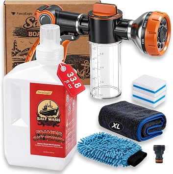 5-in-1 Salt Remover Wash Kit, pH Neutral Boat Cleaner for Boats, Cars& Boating Accessories, Marine Engines & Outboard Mo