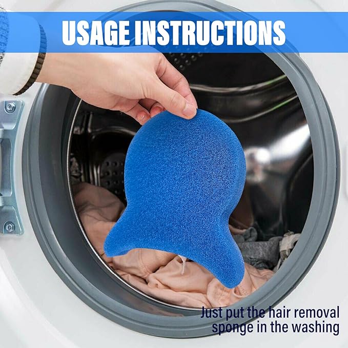 Pet Hair Remover for Laundry, Reusable Dog & Cat Hair Remover Tool, Effectively Removes Pet Hair, Lint and Dander from Bedding and Clothing, Suitable for Washing Machines, Dryers 6PCS