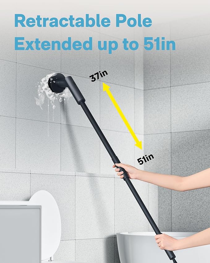 Hoto 1 Pcs Replacement Brush Heads for Electric Spin Scrubber, Power Cleaning Brush Cordless Dome Brush, Suitable for HOTO Electric Scrubber Only, Brush Accessories for Bathroom Shower Kitchen Floor