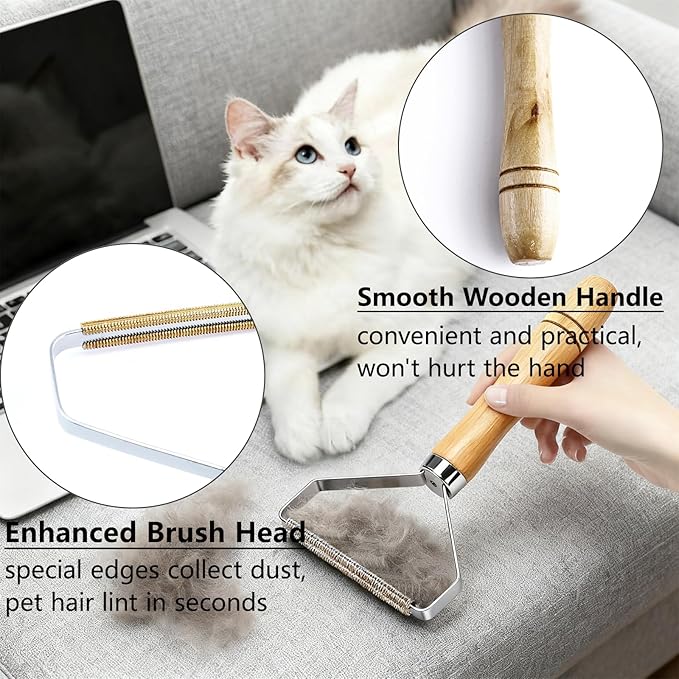 5-Pack Pet Hair Removal Tool, Dog Cat Hair Remover, Fur Remover Tool Cleaner Pro Portable Carpet Scraper for Pet Carpet Clothes Car Floor Mat Sofa Bed Furniture