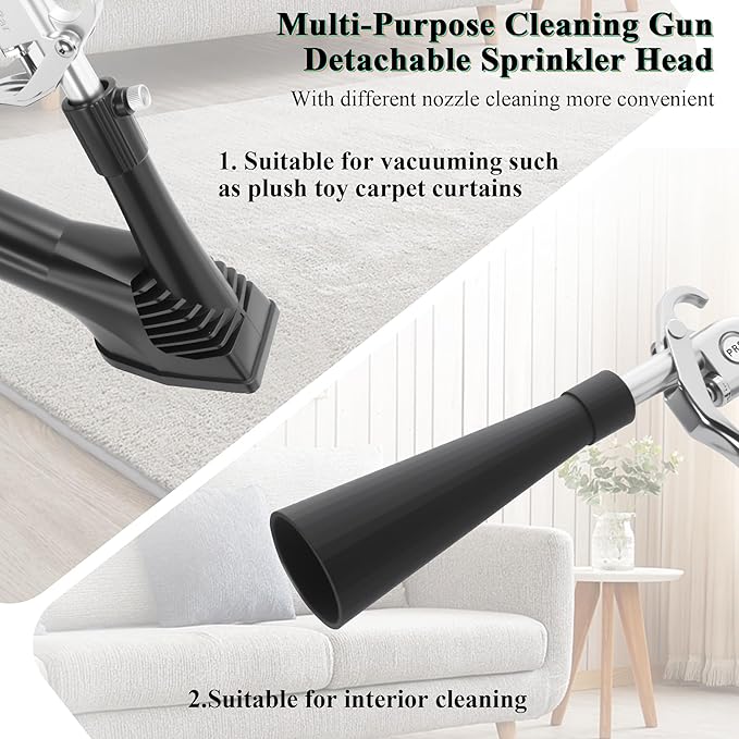 GOCCIDA 2IN1 Car Interior Detailing Air Blow Gun & vacunm Gun with Adjustable Air Flow Nozzle,Cleaning Gun Quickly Blasts Dirt and Dust from Surface Works with Air Compressor(Upgrade Rotate Tube)