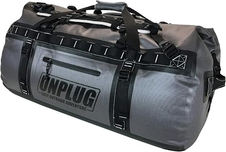 UNPLUG Ultimate Adventure | 1680D Heavy Duty Waterproof Bag | Large Travel Bag which can be Used for Camping, Motorcycli