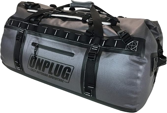 UNPLUG Ultimate Adventure | 1680D Heavy Duty Waterproof Bag | Large Travel Bag which can be Used for Camping, Motorcycli