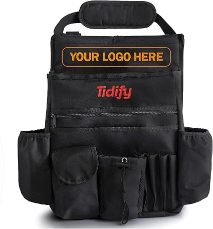 Tidify Personalized Car Front Seat Organizer with Custom Logo & Name, Console Storage for Cars Trucks SUVs, Add Your Own