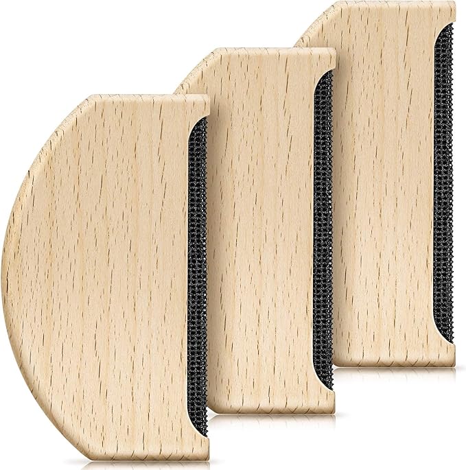 Boao 3 Pcs Cashmere Combs to Remove Pilling Sweater Defuzzer Multi-Fabric Shaver and Cashmere Comb Wool Pilling Remover Pills for De-Pilling Clothing Garments Knits Scarves Wool Coats Pants Care