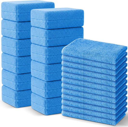 HunnmingRe 24 Pcs Microfiber Pads - Car Wash & Drying Kit