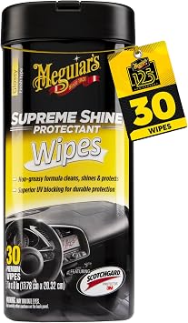 Meguiar's Supreme Shine Protectant Wipes, 30 Wipes