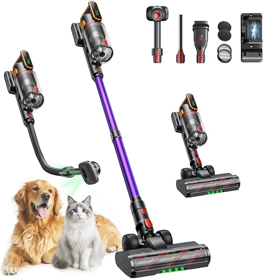 Cordless Vacuum Cleaner 55KPa 650W 70Mins Stick Vacuum Cleaners for Home - Cleanova