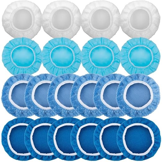 BFXM 20PCS Car Buffer Pads Set, 5-6 Inch Buffing Pads for Orbital Buffer