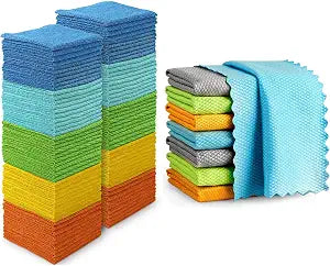 AIDEA Microfiber Cleaning Cloths, 8PK-Multi-Purpose Cleaning Cloth, Microfiber Polishing Cleaning Cloth, Window Cleaning