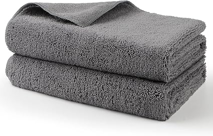 HOMEXCEL Professional Large Microfiber Car Drying Towels 2 Pack, Lint Free, Scratch Free, Highly Absorbent Drying Towel 