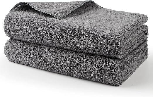 HOMEXCEL Professional Large Microfiber Car Drying Towels 2 Pack, Lint Free, Scratch Free, Highly Absorbent Drying Towel 