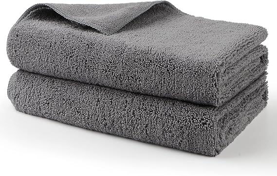 HOMEXCEL Professional Large Microfiber Car Drying Towels 2 Pack, Lint Free, Scratch Free, Highly Absorbent Drying Towel 