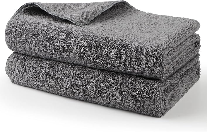 HOMEXCEL Professional Large Microfiber Car Drying Towels 2 Pack, Lint Free, Scratch Free, Highly Absorbent Drying Towel 