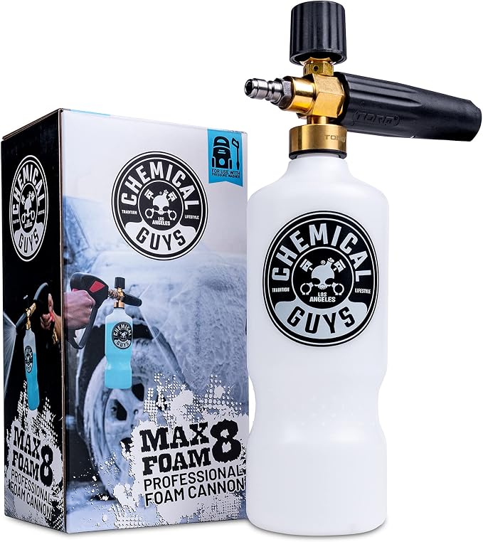 Chemical Guys, TORQ Max Foam 8 Foam Cannon, Pressure Washer, 32 oz Bottle