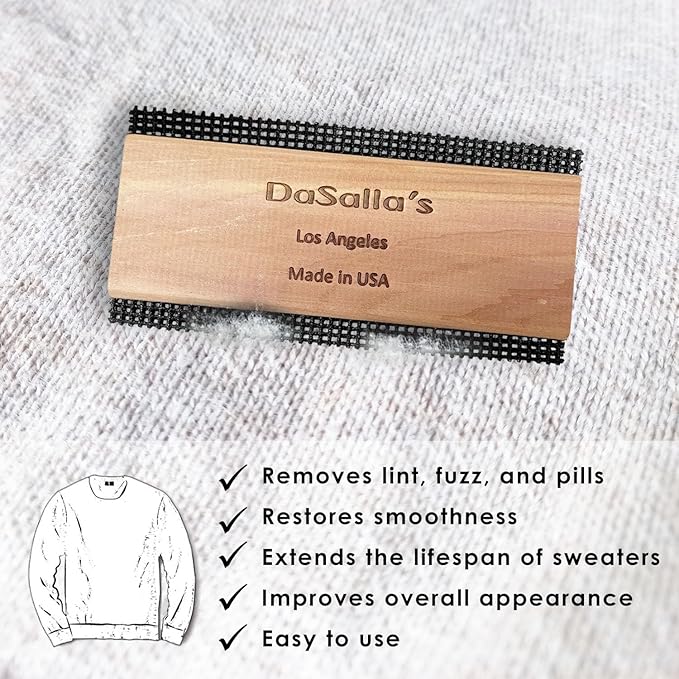 DaSalla's - Sweater Comb, Portable Lint Remover, Cashmere Comb, Fuzz Remover, Sweater Comb Pill Remover, Lint Cleaner for Clothes