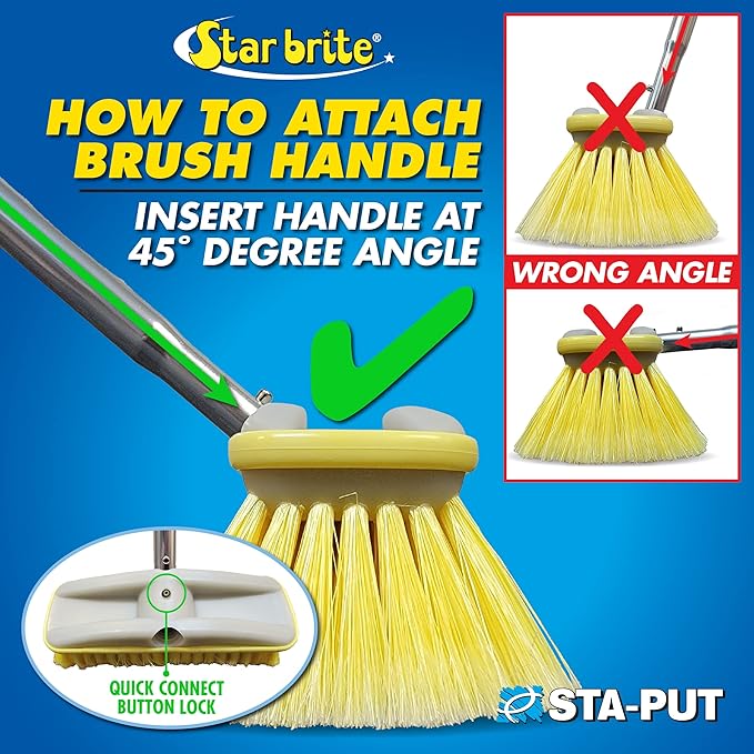 Star brite Medium Wash Brush (Blue), 8-Inch (Pack of 6)