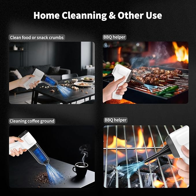 NICE BUDDY Cordless Vacuum Cleaner-Mini Air Duster, Portable Handheld Vacuum, 3 in1Dry Use for Car Keyboard,Dust Buster & Air Blower for Kitchen, 6500PA Suction,Inflate/Deflate Swim Ring