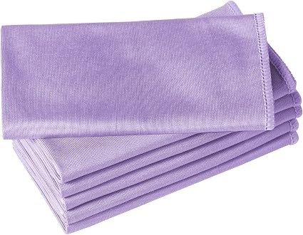 Puomue 6 Pack Microfiber Glass Cleaning Cloth, 16 Inch x 16 Inch, Lint Free Quickly Clean Window, Glasses, Windshields, 