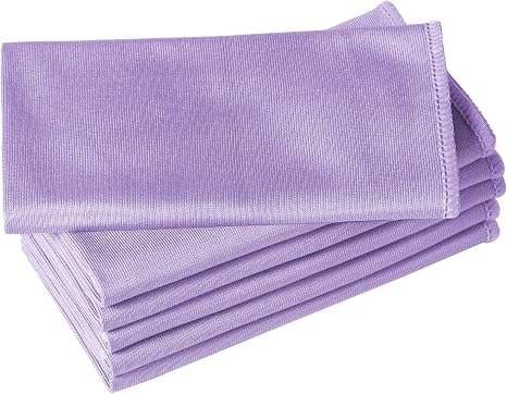 Puomue 6 Pack Microfiber Glass Cleaning Cloth, 16 Inch x 16 Inch, Lint Free Quickly Clean Window, Glasses, Windshields, 