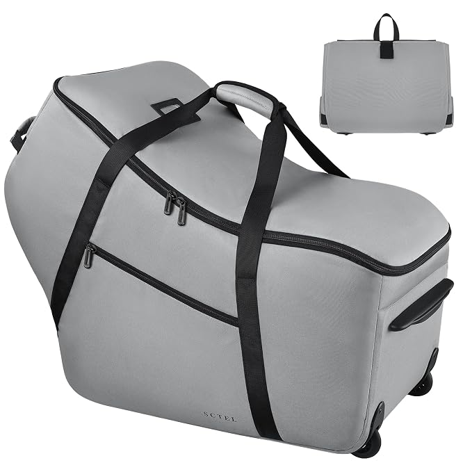 SCTEL Car Seat Travel Bag Fit All Nuna Pipa Car Seat and Base, with Wheels