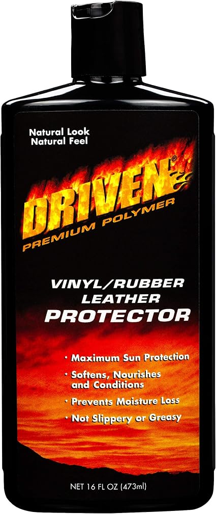 DRIVEN Vinyl/Rubber/Leather Protector with Rich Gels, Protective Polymers & UV Sunscreen - for Car, Boat, RV Interiors, 