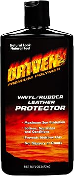 DRIVEN Vinyl/Rubber/Leather Protector with Rich Gels, Protective Polymers & UV Sunscreen - for Car, Boat, RV Interiors, 